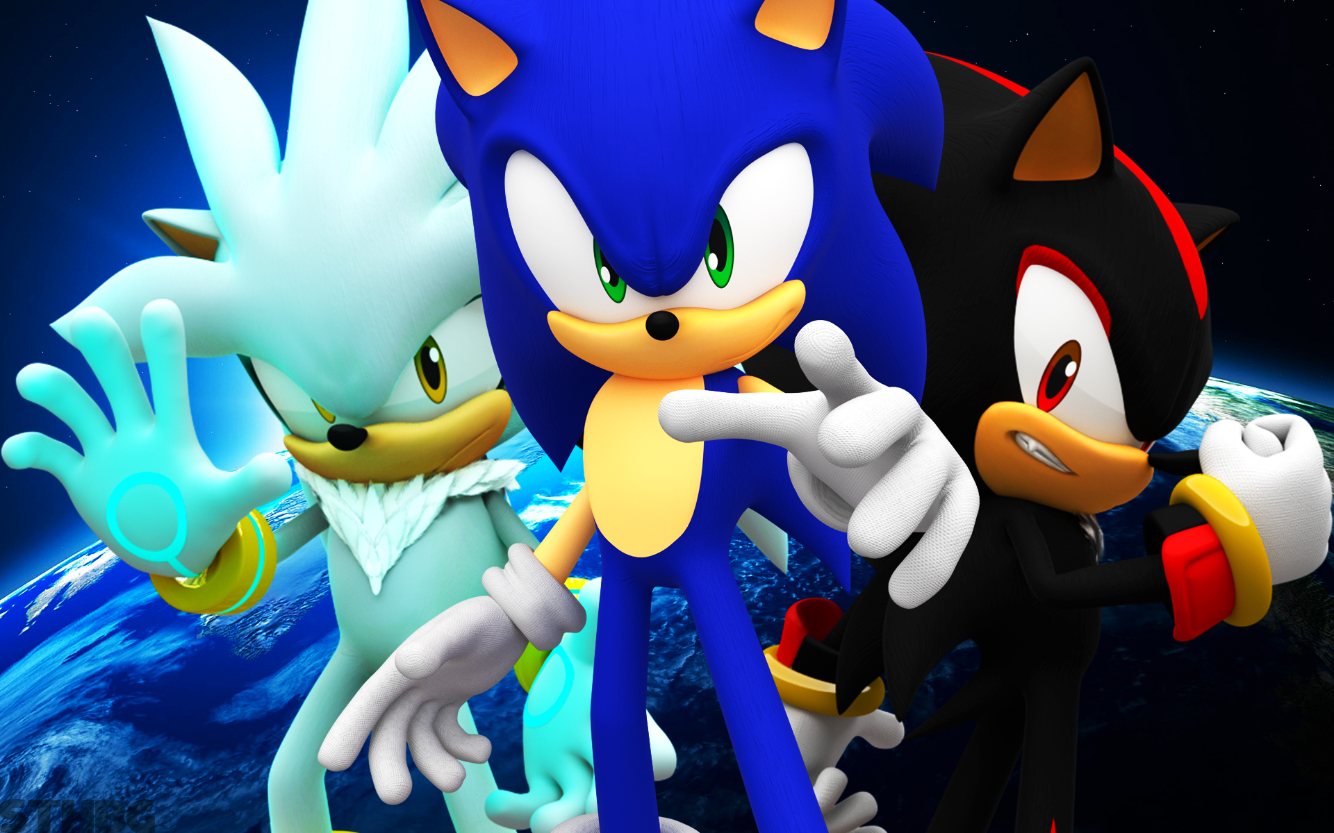 Sonic Shadow And Silver Wallpaper By Sonicthehedgehogbg On