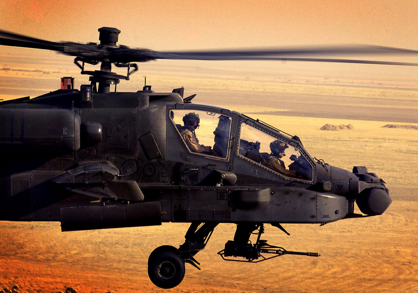Apache Helicopters Sunset HD Wallpaper Desktop