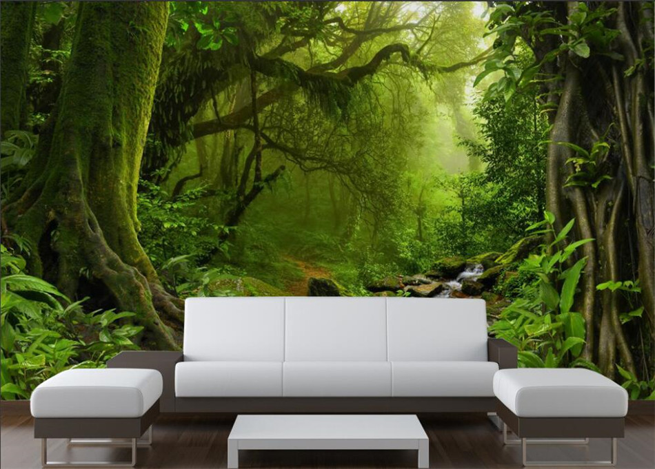 Custom Nepal Jungle With River Landscape 3d Photo Wallpaper For