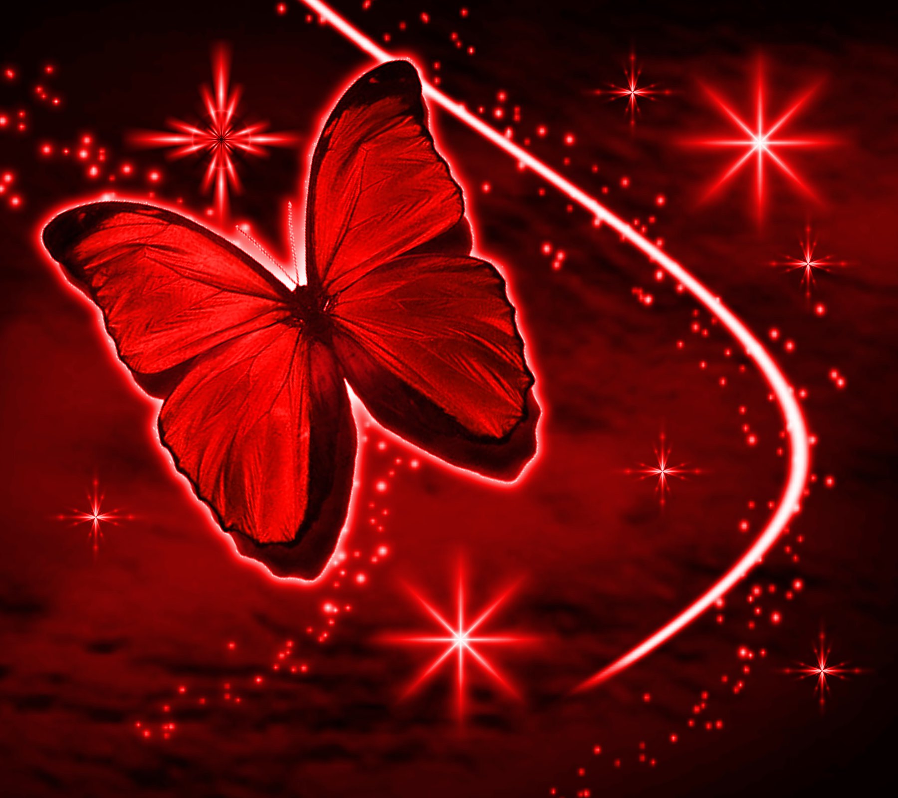 Red Butterfly Wallpaper