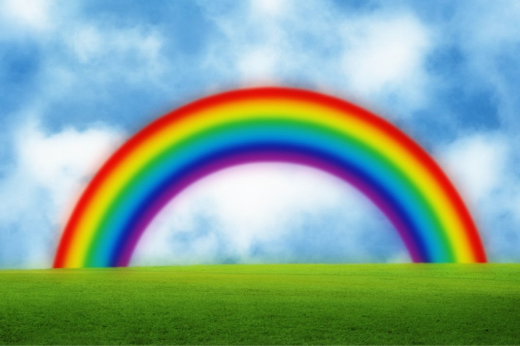 Premade Rainbow Summer Background Clipart Best