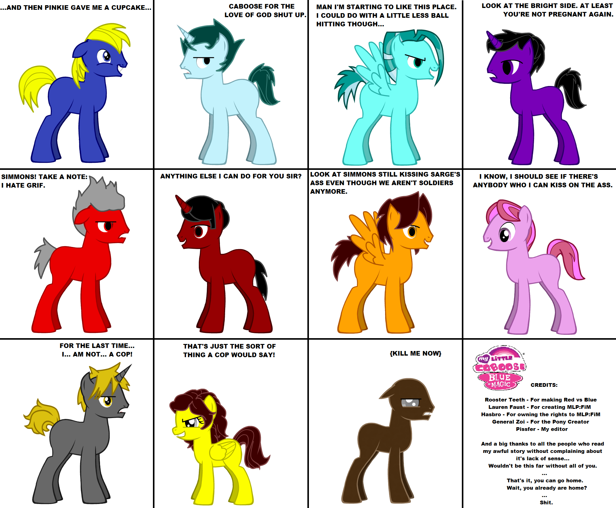 Ponified Rvb Cast By Darkwingxjonathan