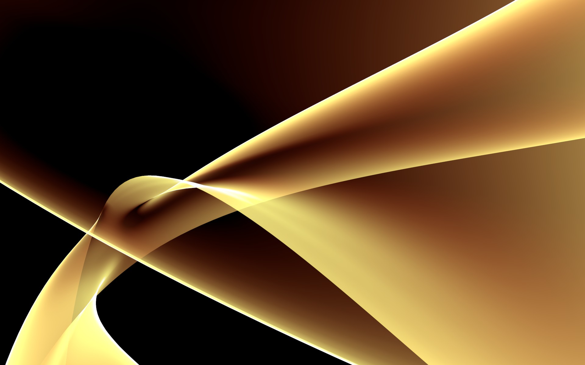 Abstract black and gold background with flowing lines, suitable for phone wallpapers