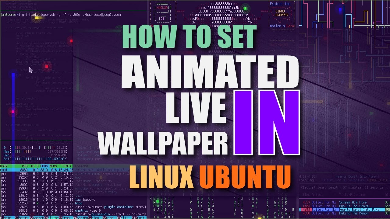 How To Set Live Animated Motion Desktop Wallpaper In Linux Ubuntu