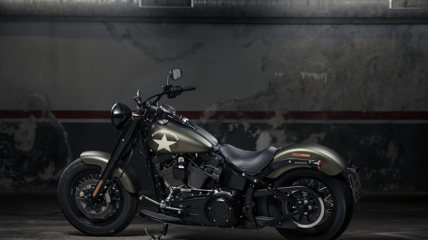 Harley Davidson Softail Black Desktop HD Wallpaper