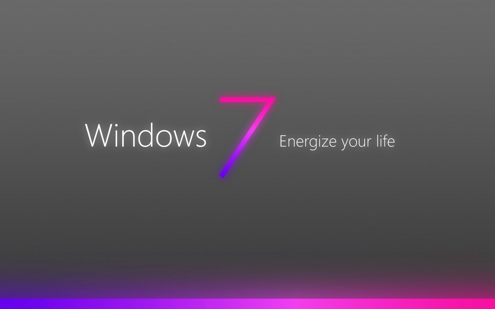 Grey pink Windows 7 desktop wallpaper Enegerize your life