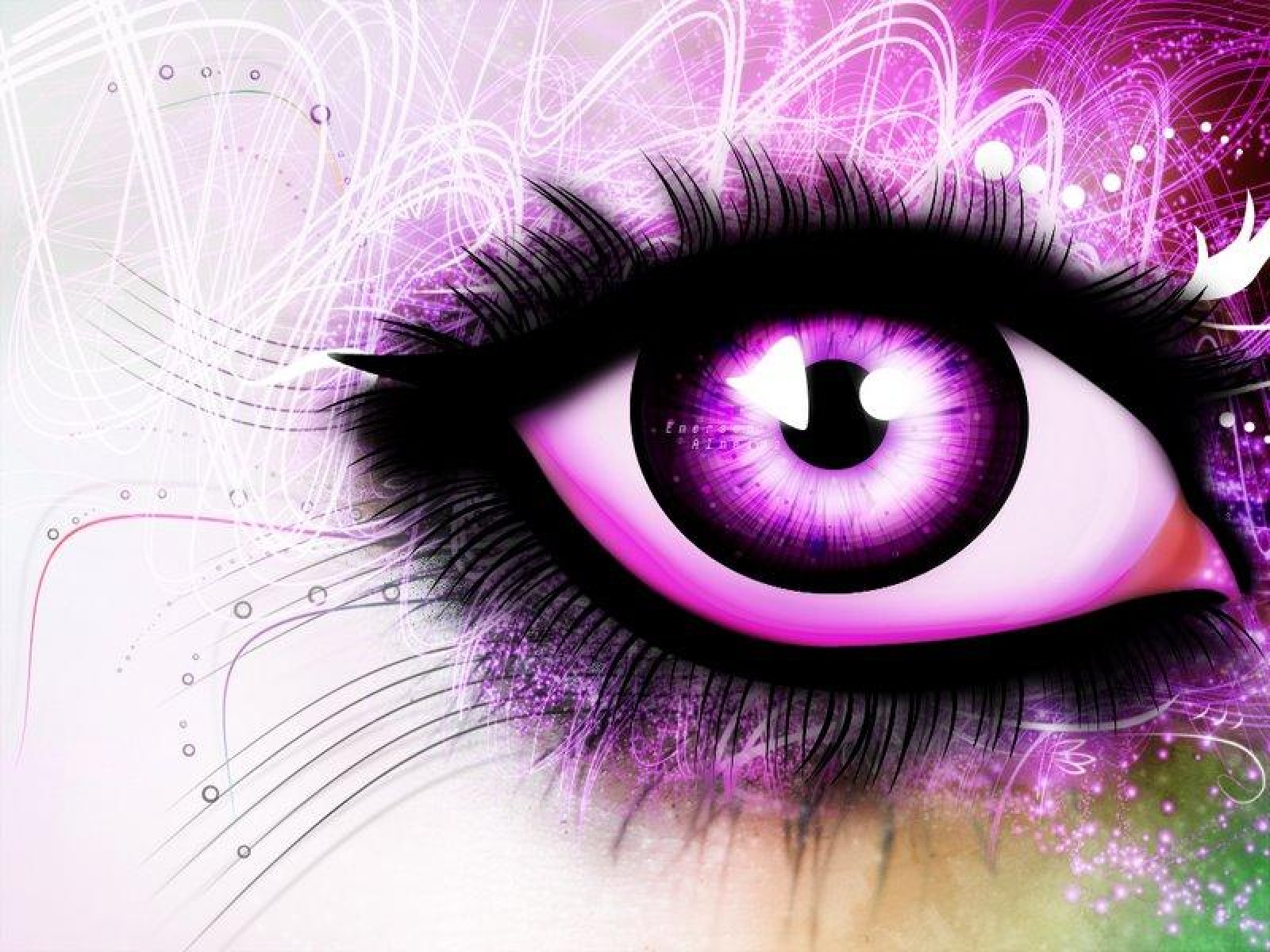 Purple Eyes Wallpaper For Desktop