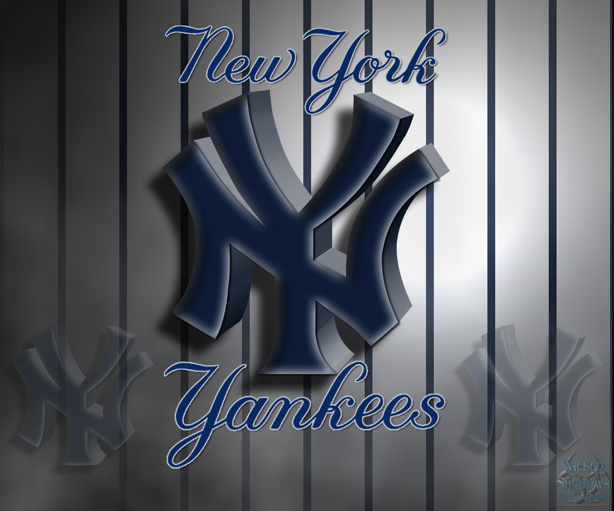 New York Yankees 3D Logo Wallpaper Free Download Wallpaper
