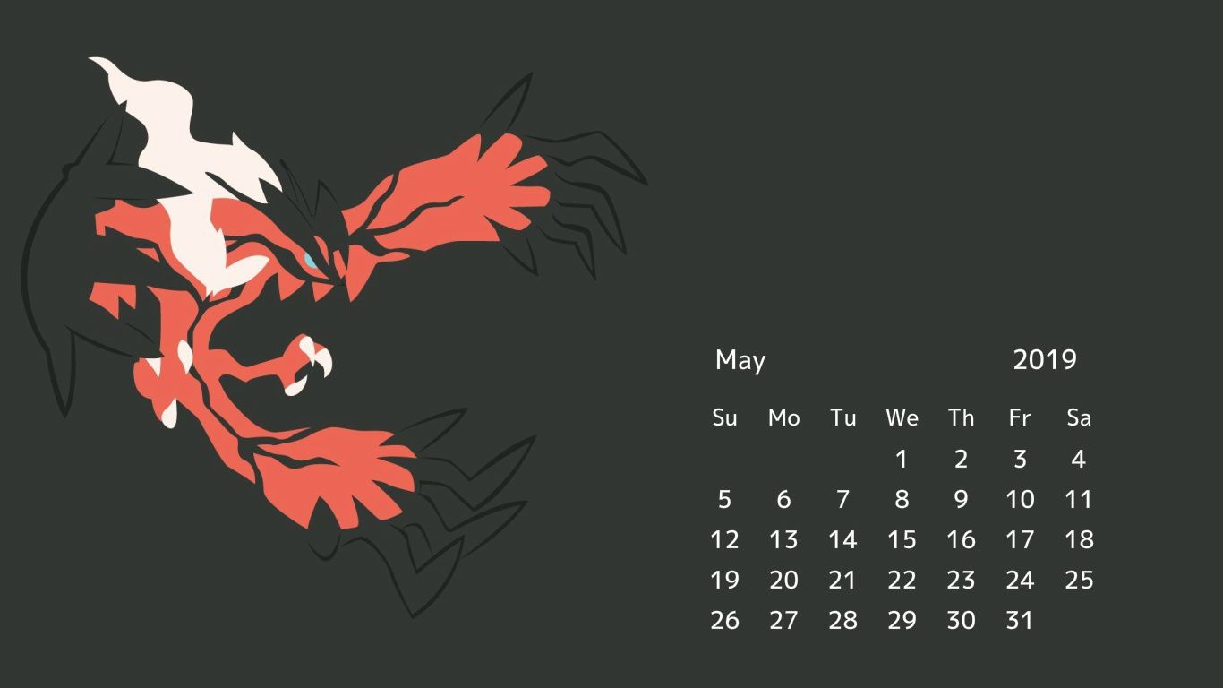 May Desktop Calendar Wallpaper