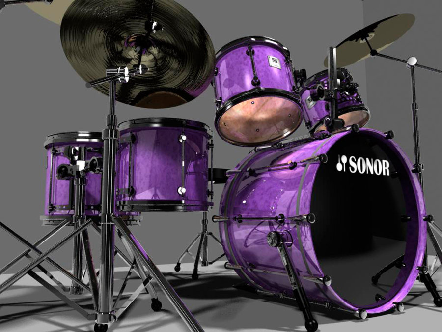 Drum Set Wallpaper 3d Drumset By Aevilmike