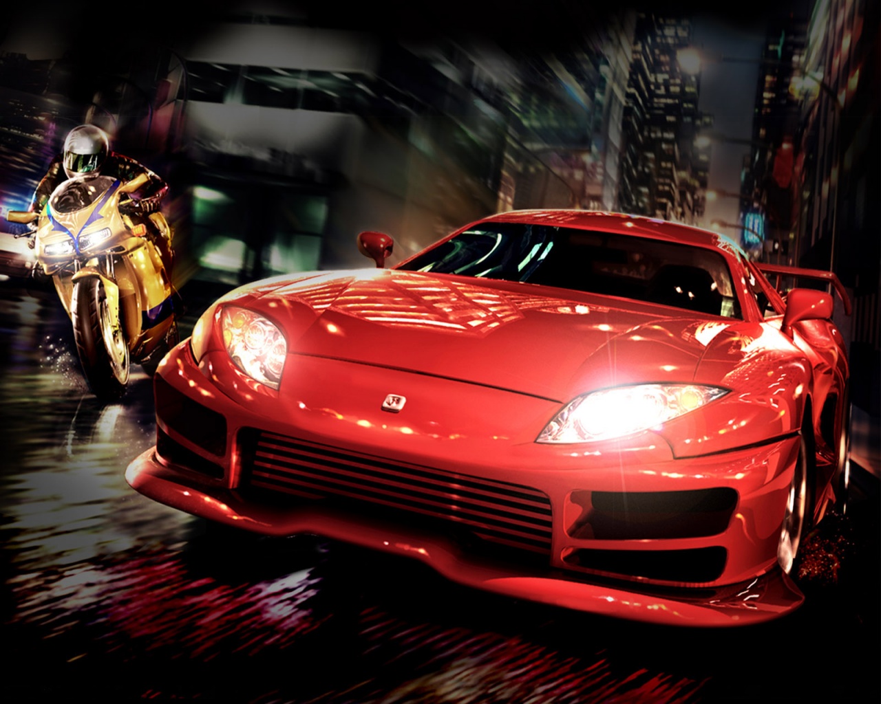Related Pictures Bike Vs Red Car Desktop Wallpaper And Stock
