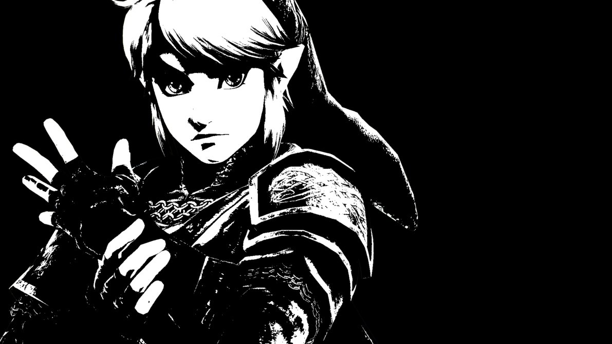 Link Hyrule Warriors Wallpaper Black And White By Machriderz On