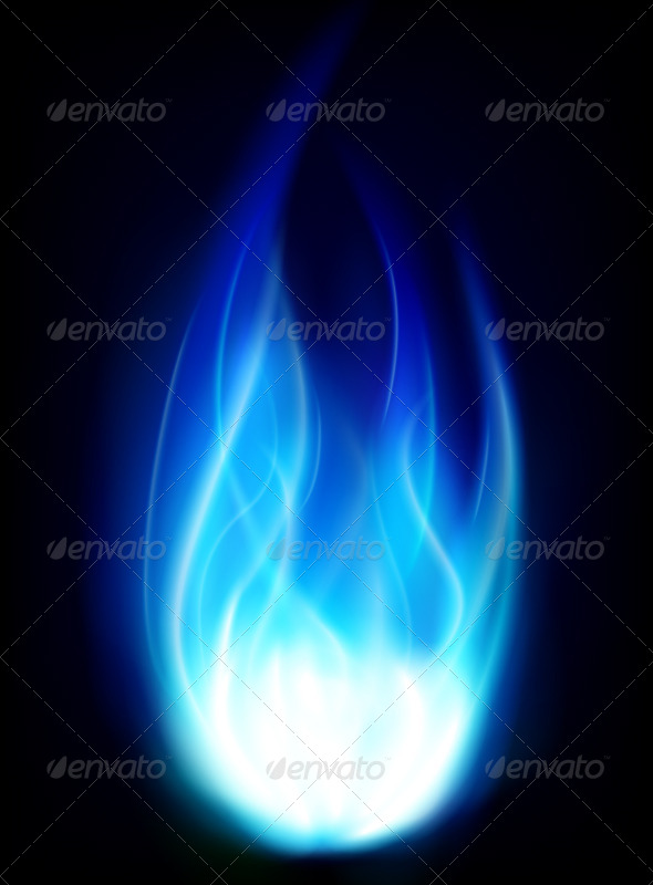 Blue Burning Fire Flame Background GraphicRiver 590x800