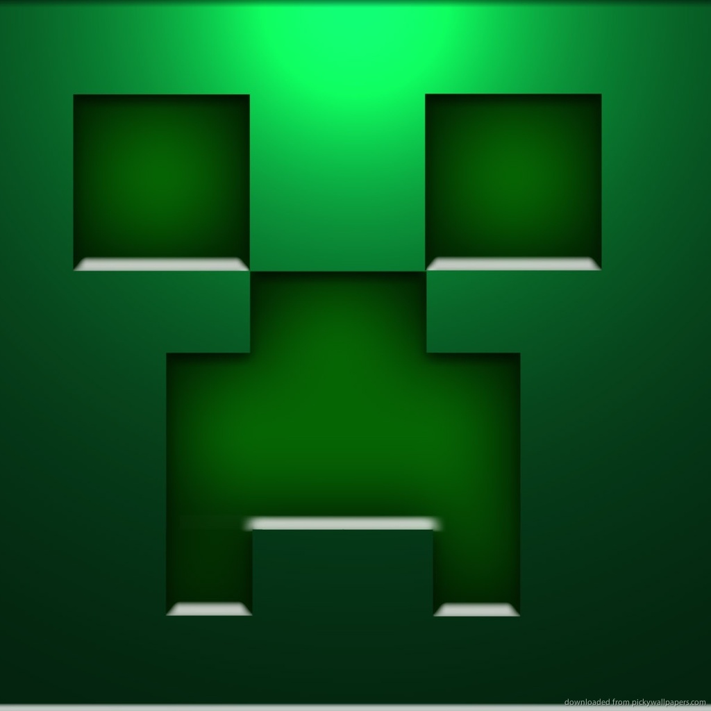 Minecraft Creeper Face Wallpaper For iPad