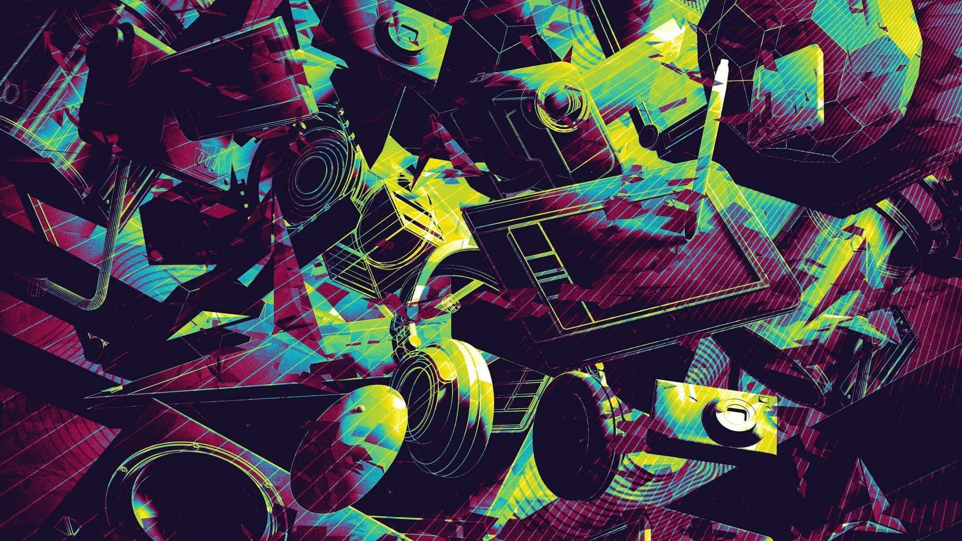 Psychedelic Grunge In Vibrant Hues Wallpaper
