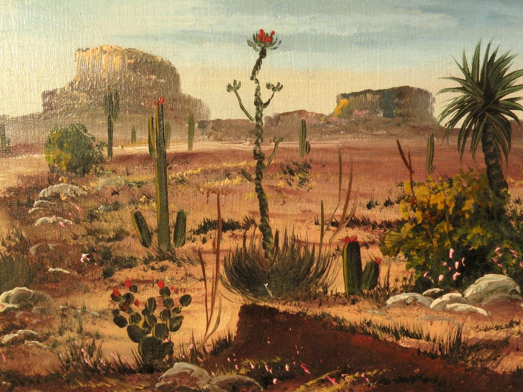 Landscape Painting Of California Or Arizona Desert Jb02524 Removed