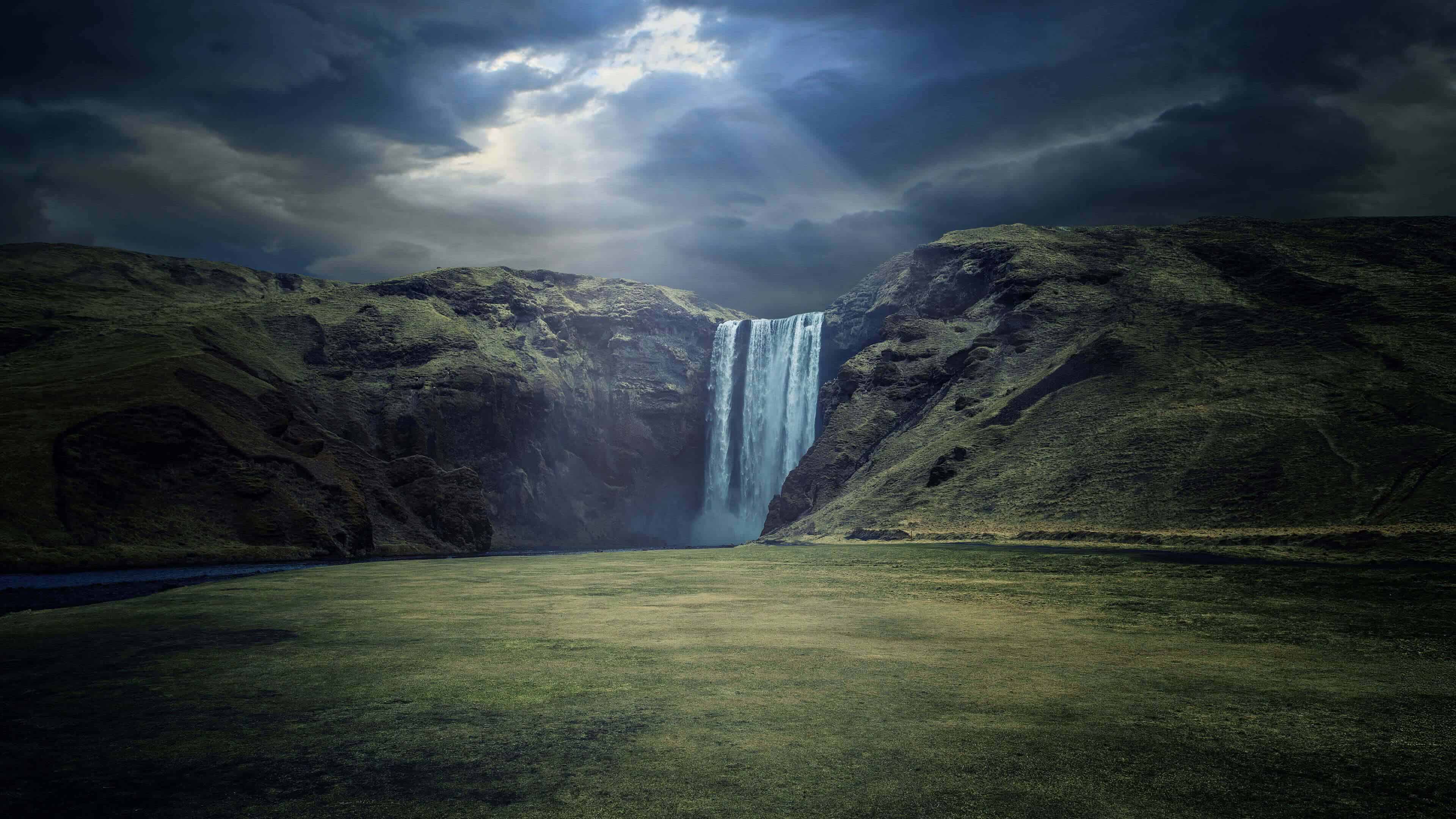 Skogafoss Waterfall Iceland UHD 4k Wallpaper