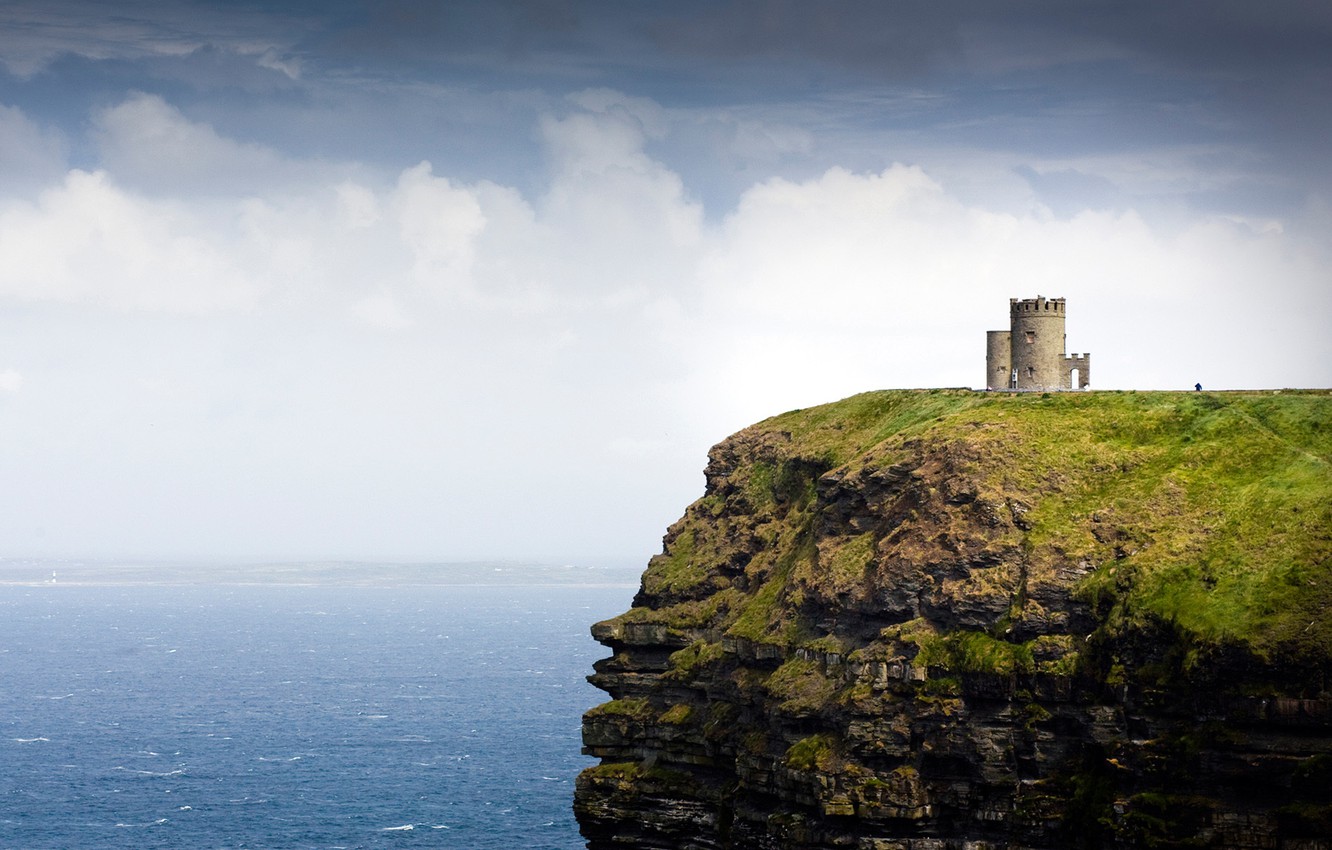 Wallpaper Sea Rock Tower Ireland Galway Bay O