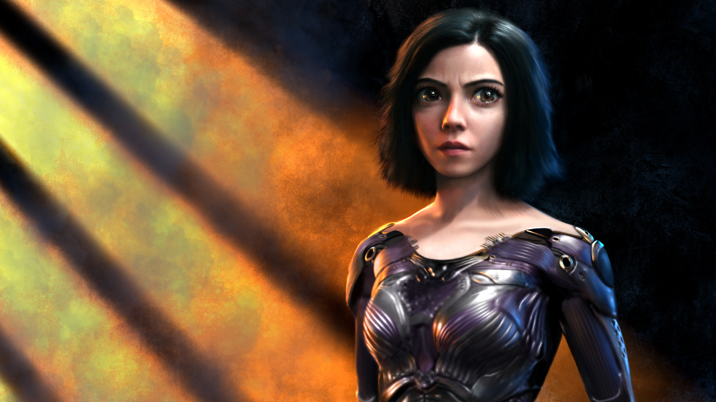 Alita Battle Angel Digital Artwork Wallpaper HD Movies 4k