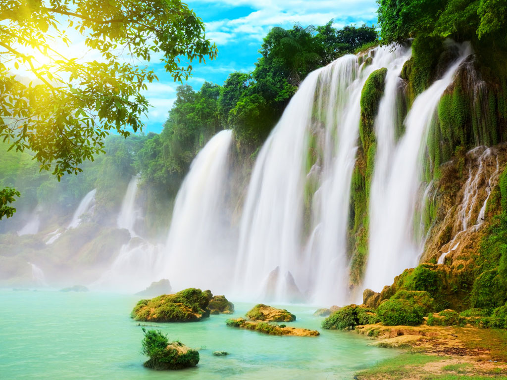 Wallpaper Waterfalls Scenery