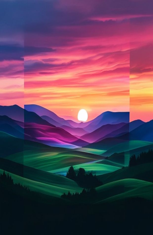 Vertical Dual Monitor Wallpaper