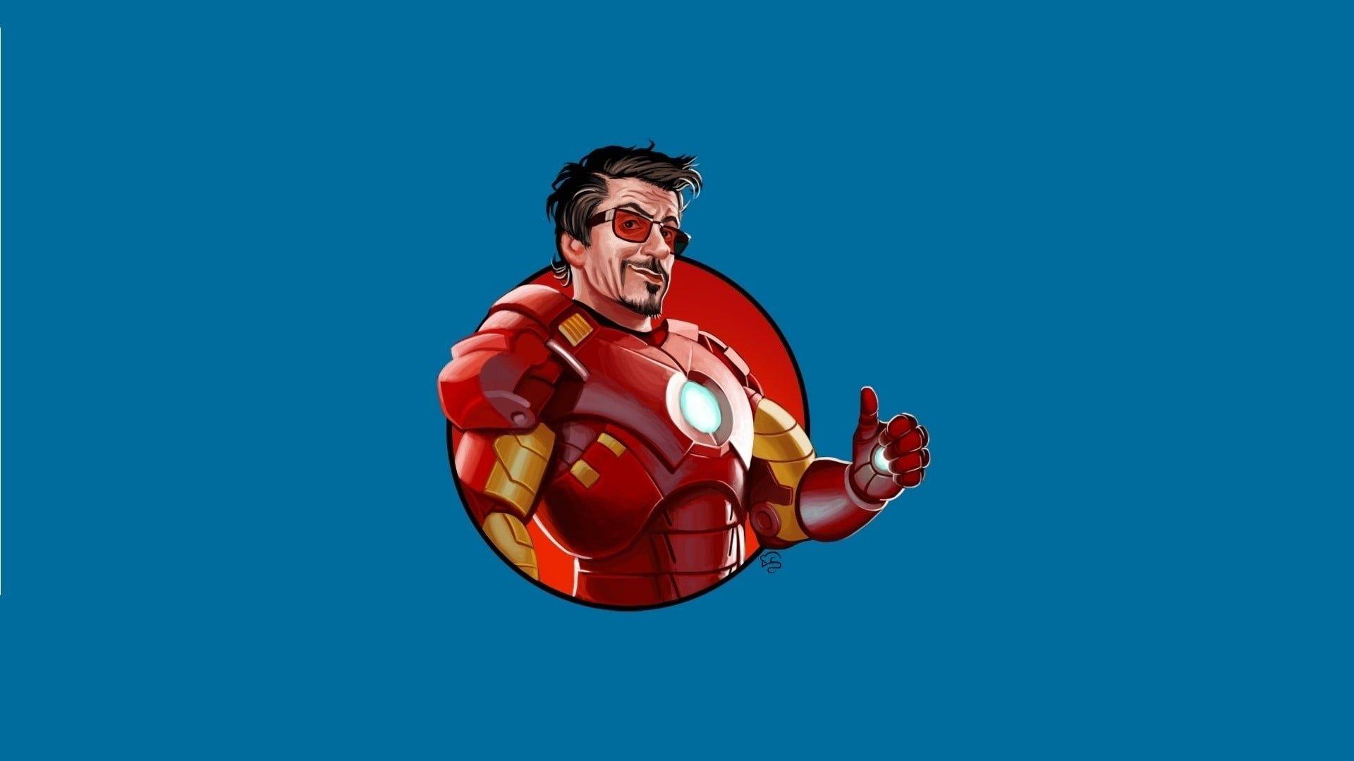 Iron Man Illustration Minimalism 1080p Wallpaper