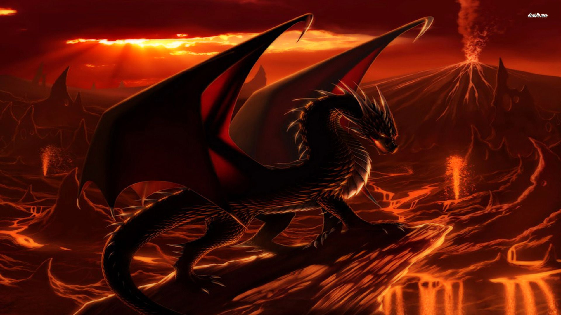 Lava Dragon Wallpaper
