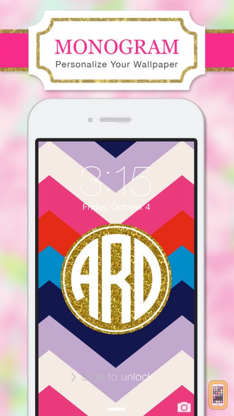  Monogram Lite Wallpaper Backgrounds Maker HD with Glitter themes