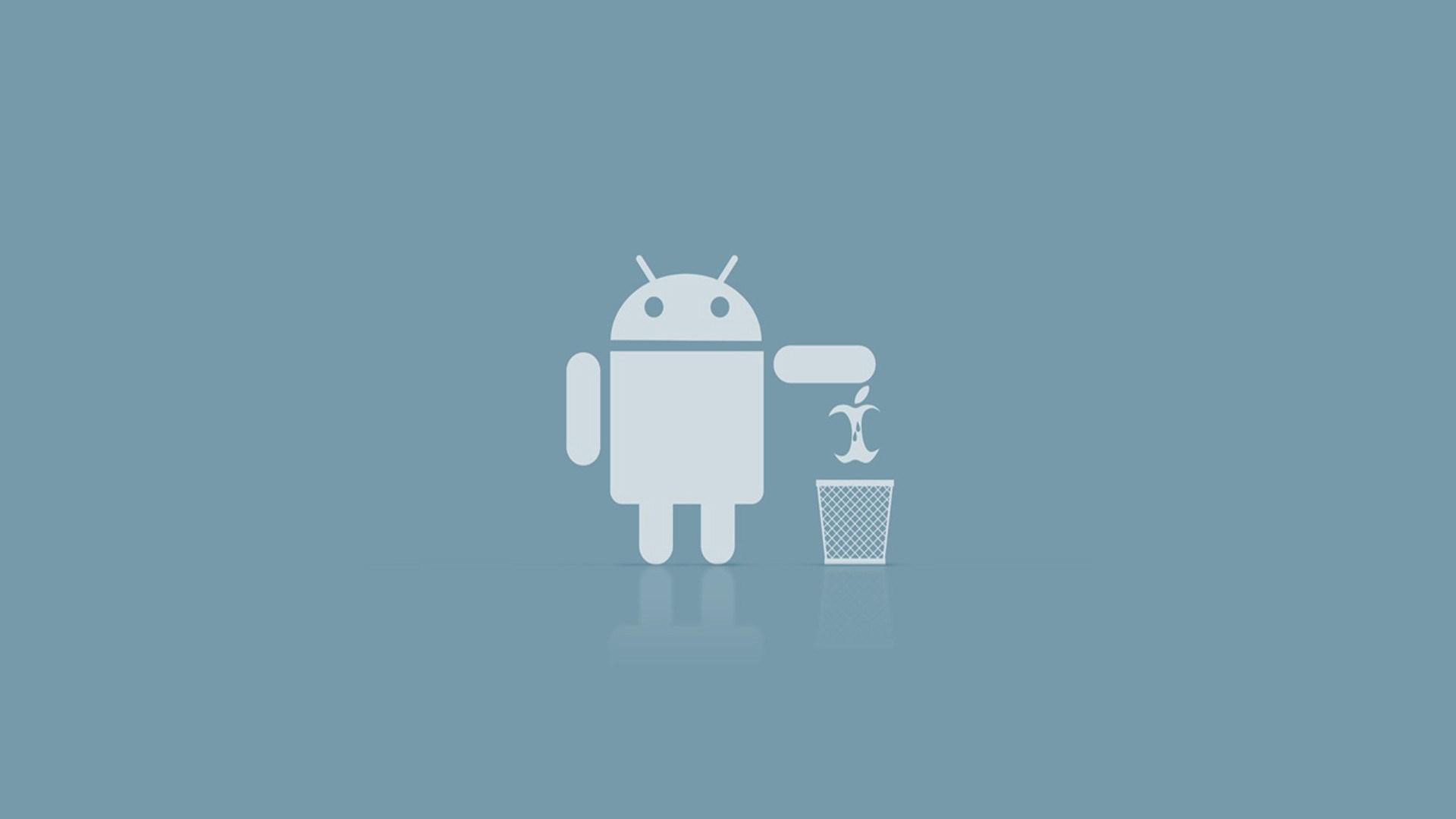 Android Funny Logo Apple HD Wallpaper New