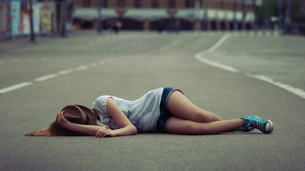 Sad Alone Girl On Road Hd Wallpaper Happy