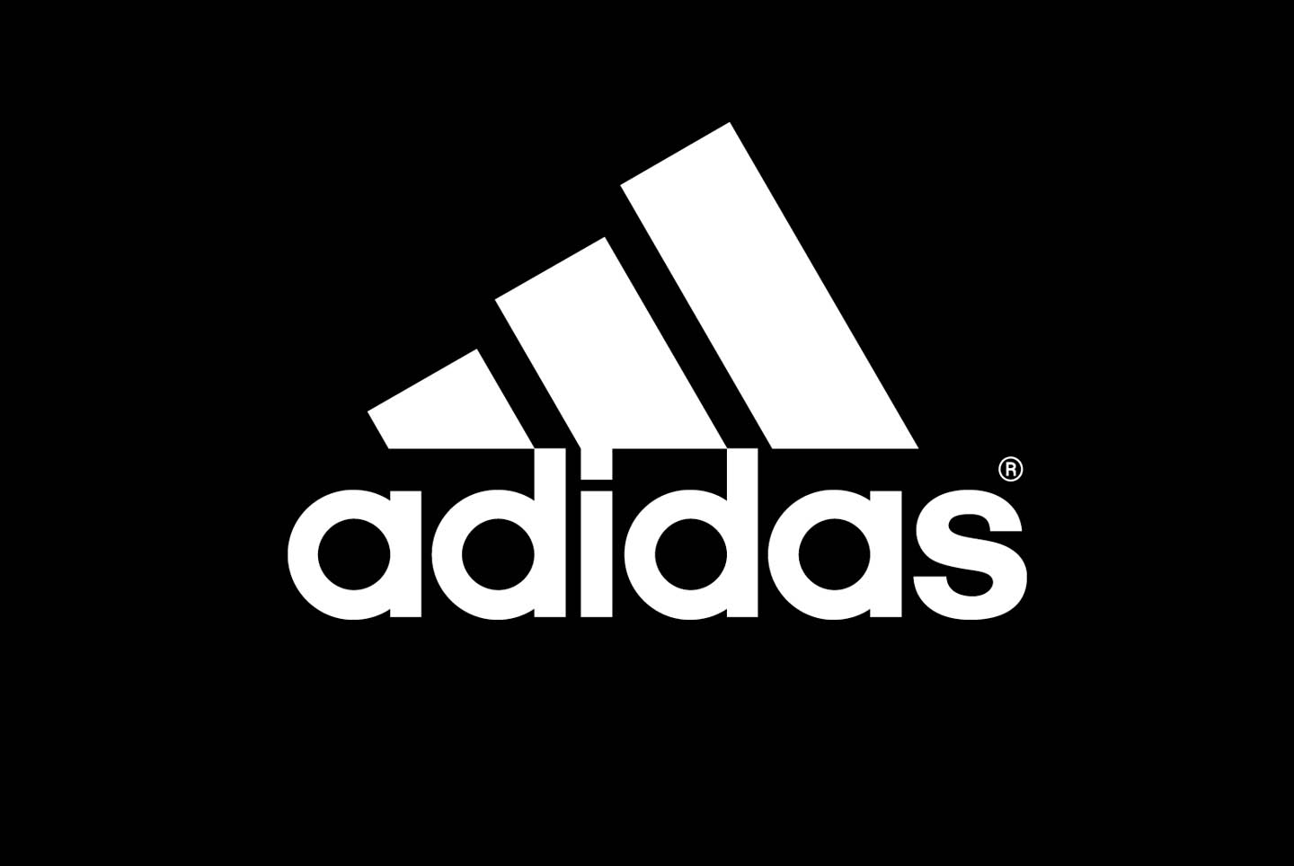 Adidas logo on a black background