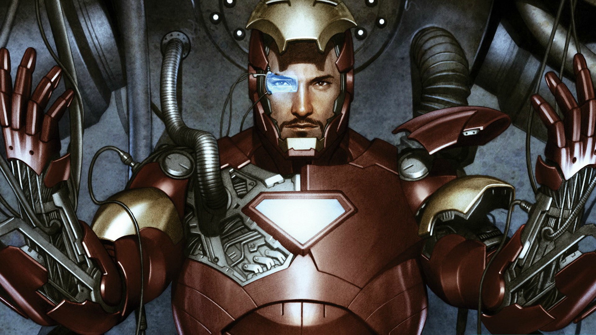 Iron Man animated picture for desktop and wallpaper   Picture for 1920x1080