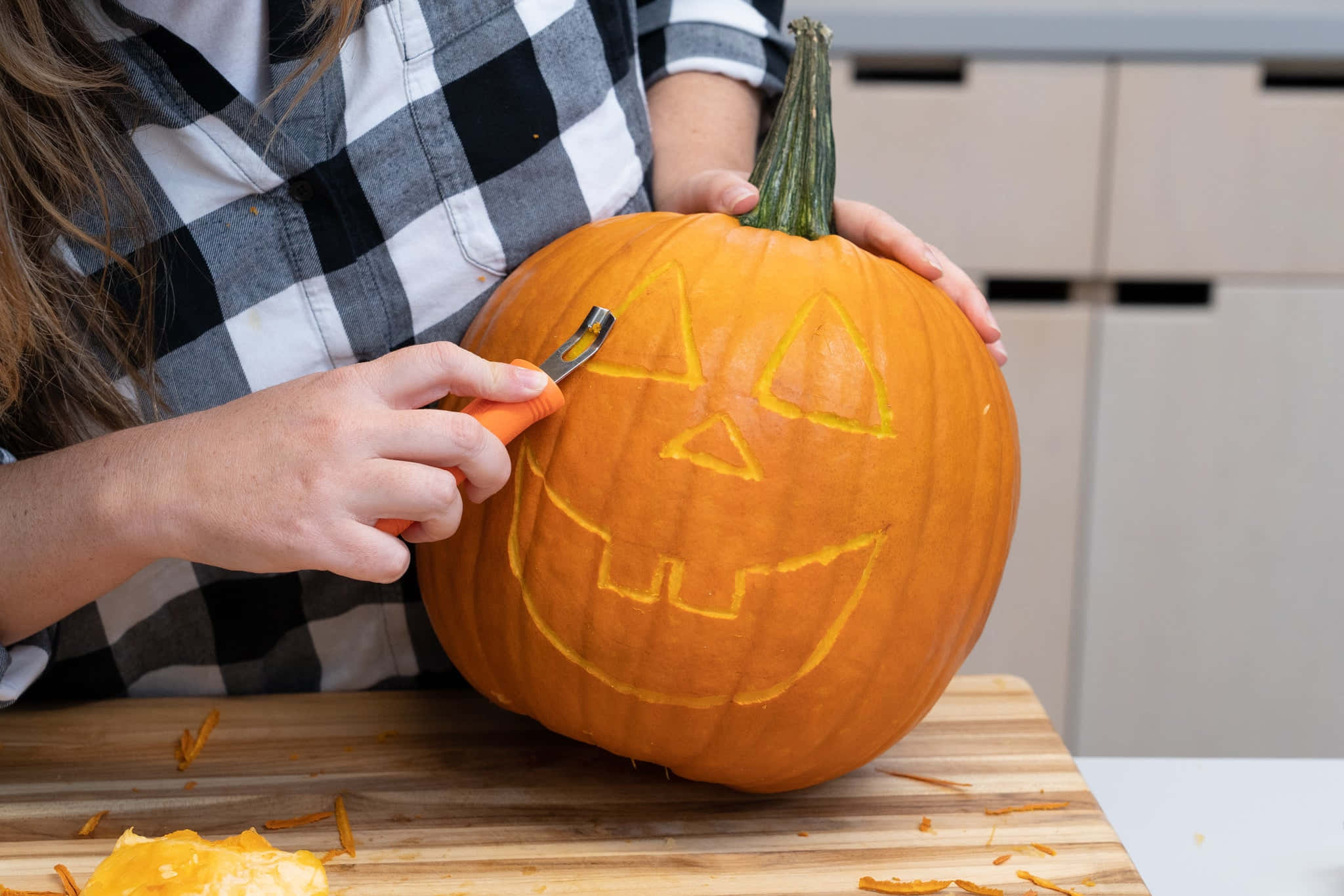 Pumpkin Carving Outlining Picture X Wallpaper