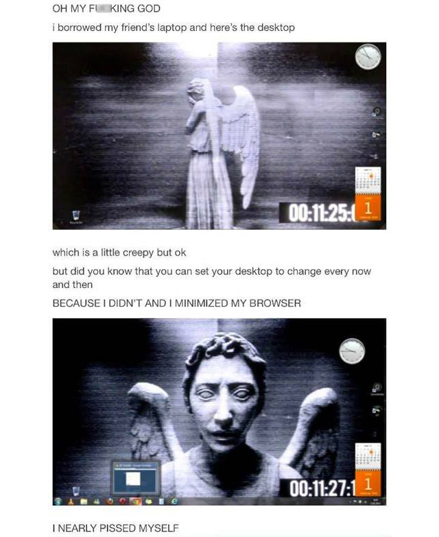 Put This Weeping Angel Wallpaper On Your Desktop And Terrify Everyone