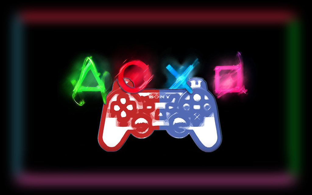 PlayStation Wallpaper 4K Retro Logo AMOLED Minimalist 4844