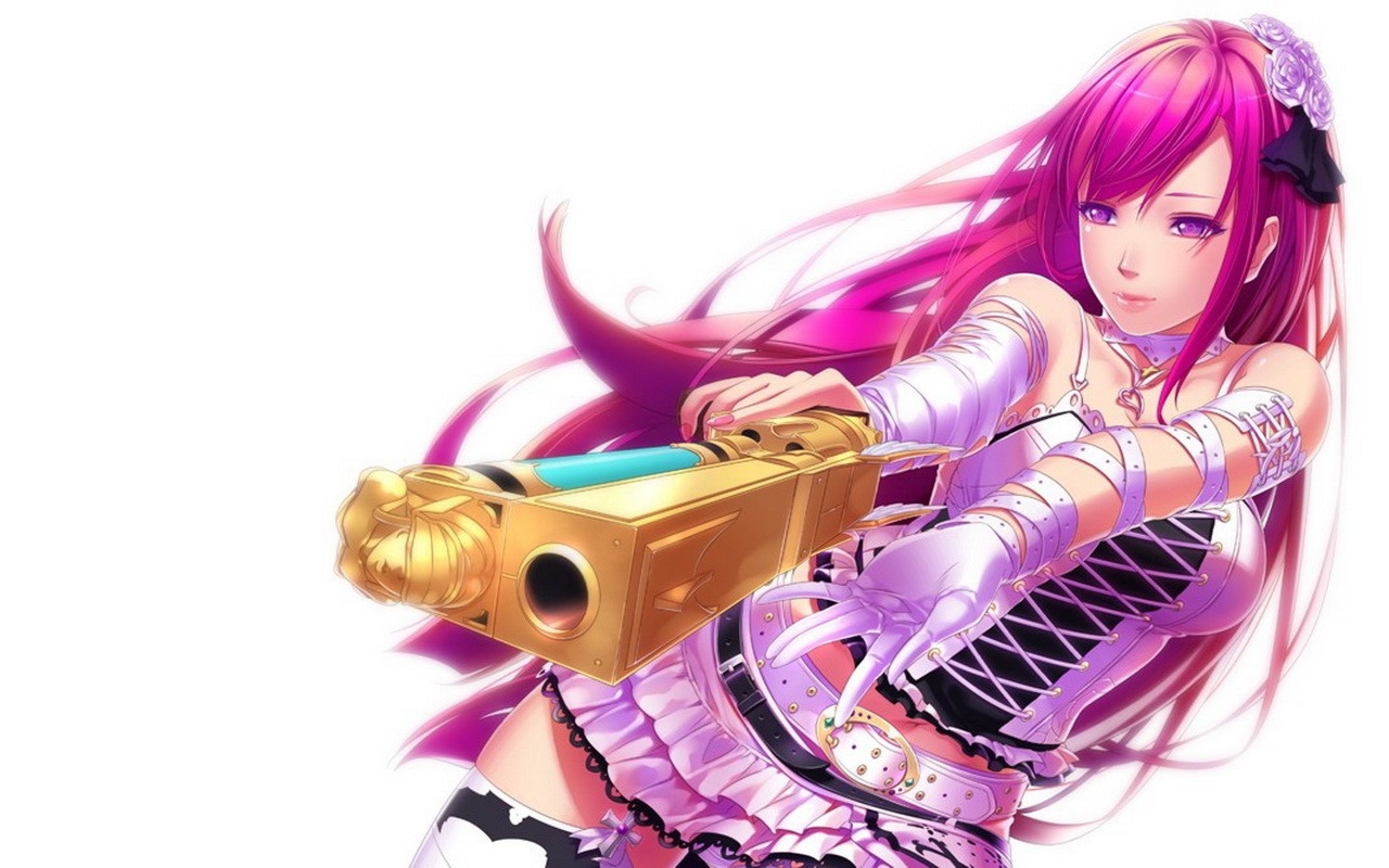 Wallpaper Guns Gloves Ecchi Skirts Long