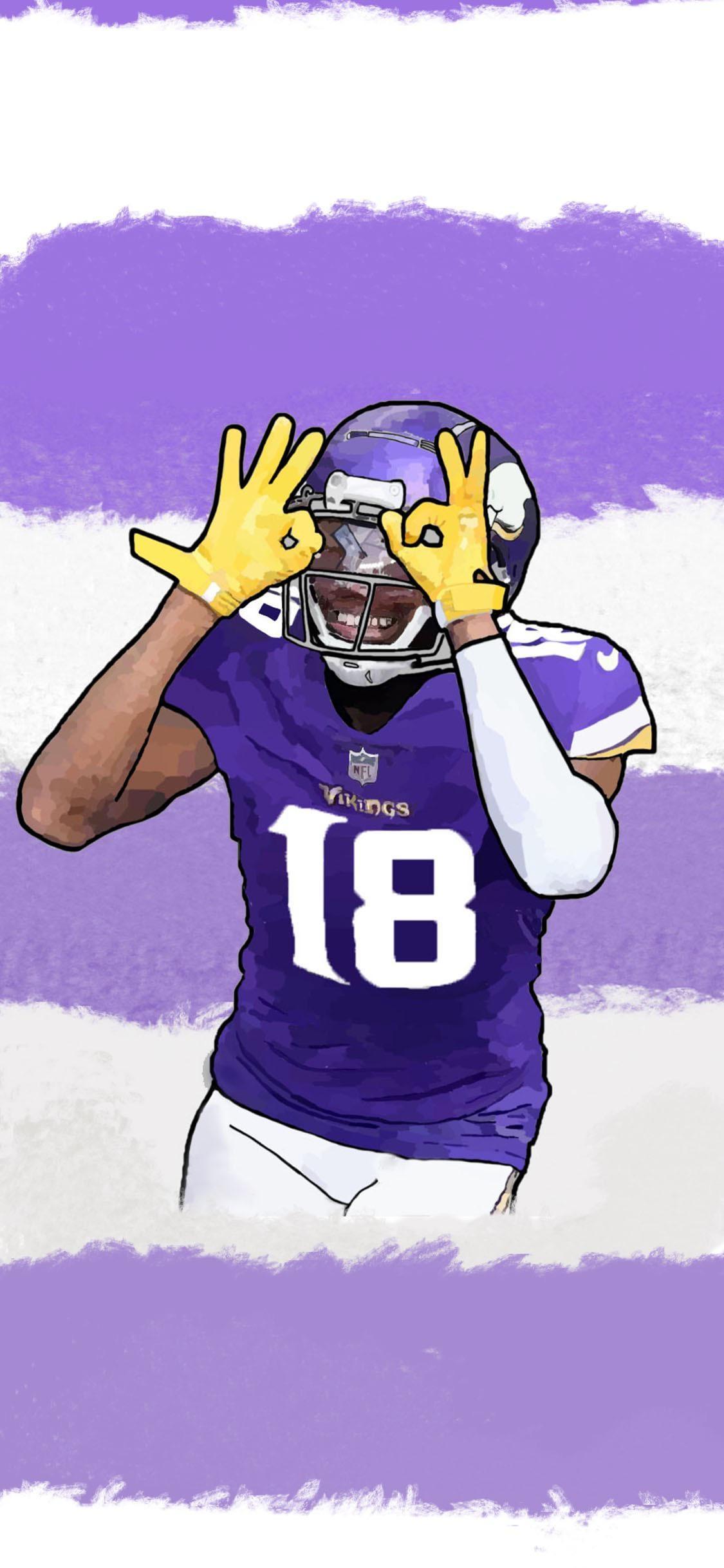 I Turned My Justin Jefferson Digital Drawing Into A Wallpaper If