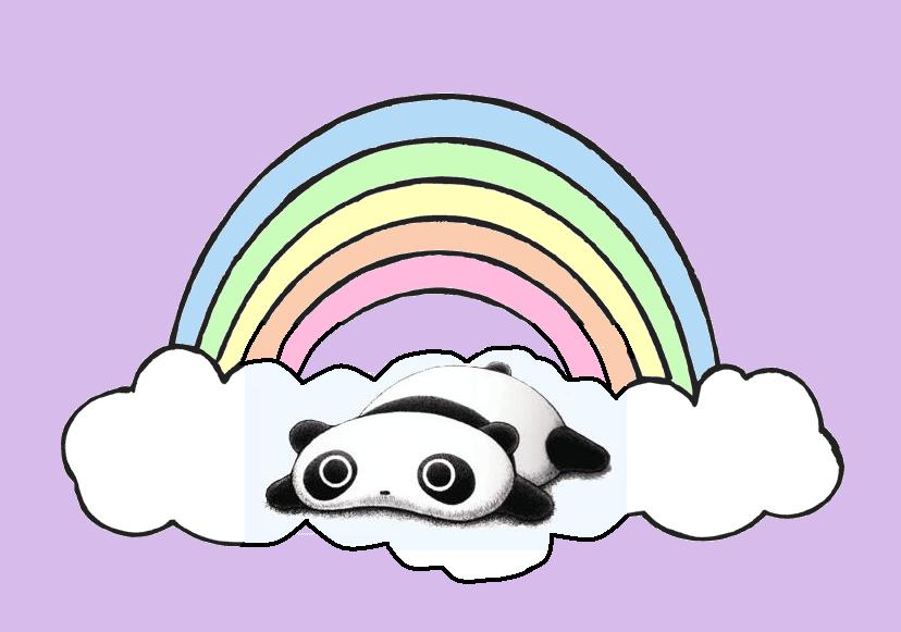 Tare Panda Rainbow By Spookyweasel