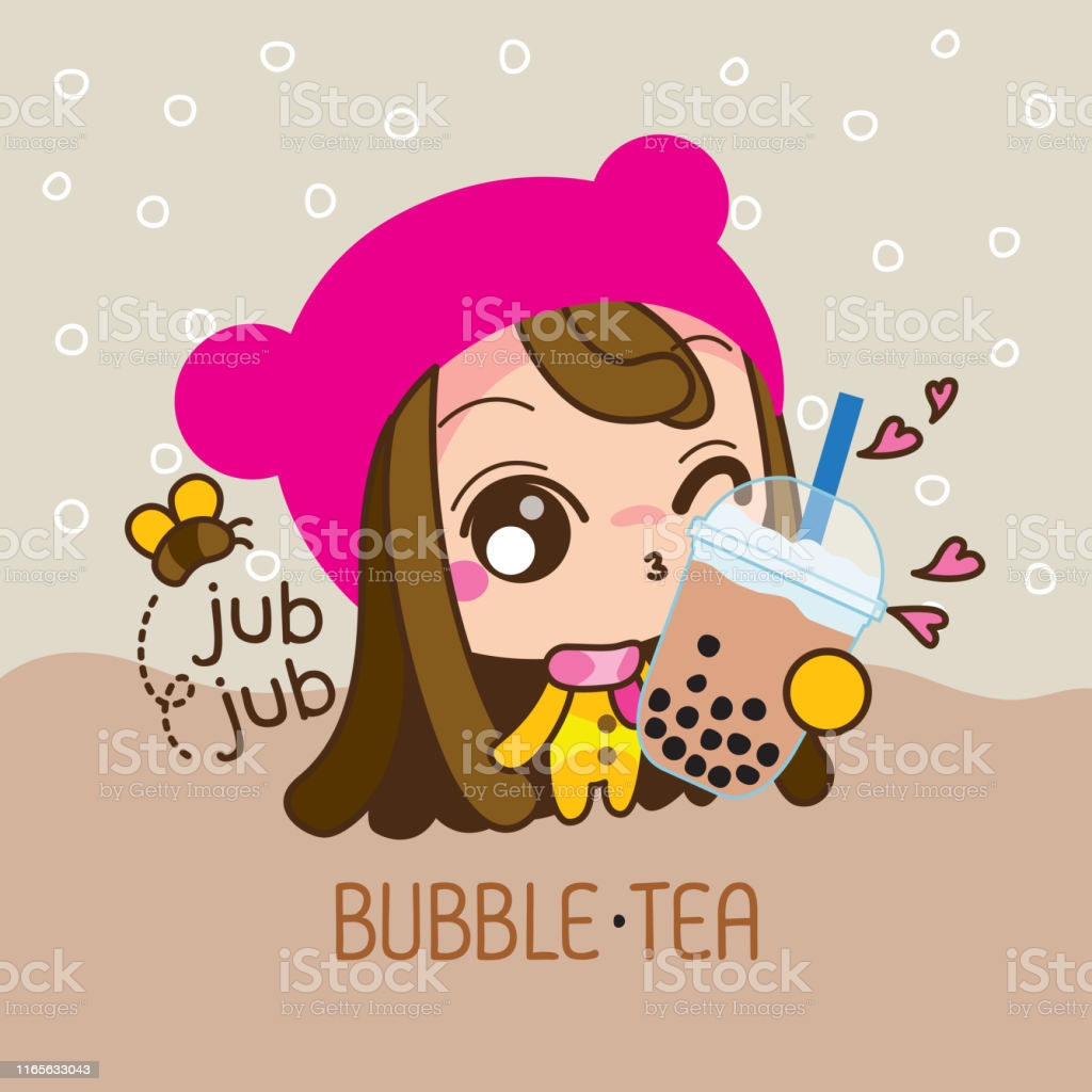 The Bubble Tea Or Boba Pearl Milk And Popular Drink Vector