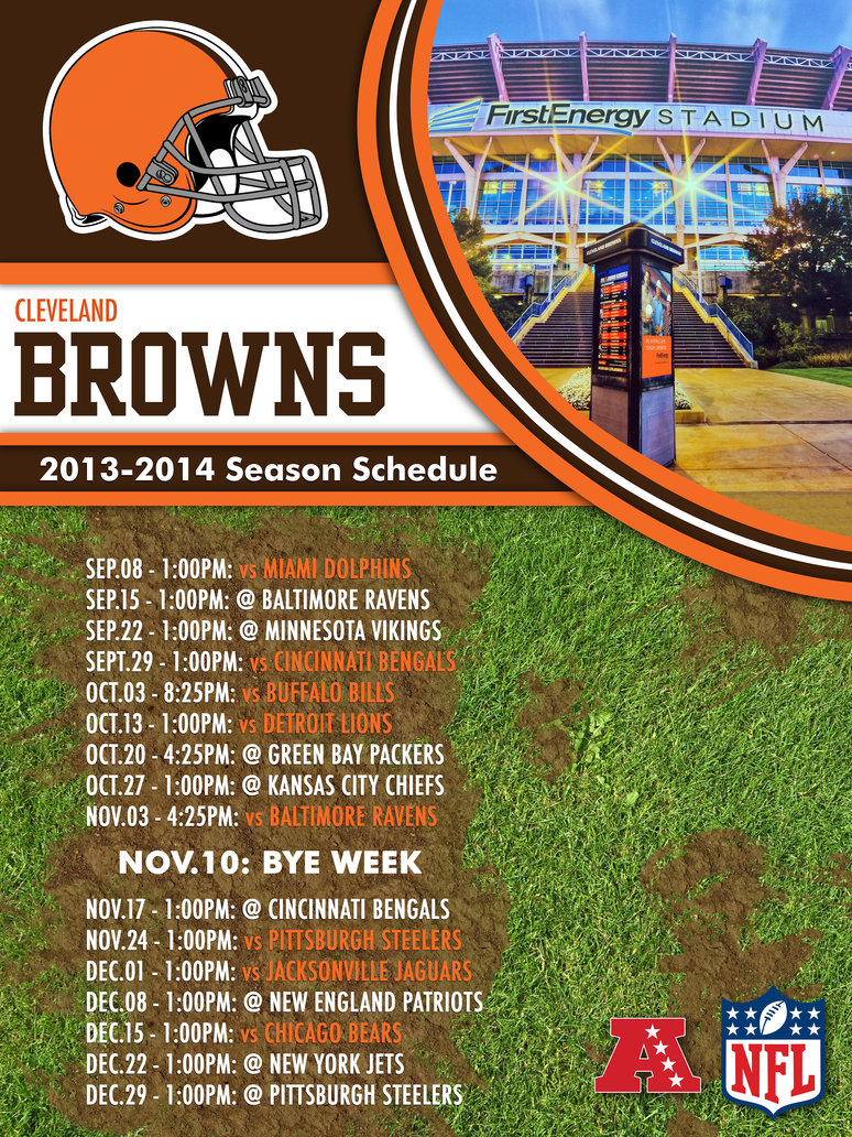 Cleveland Browns Schedule By Rsholtis