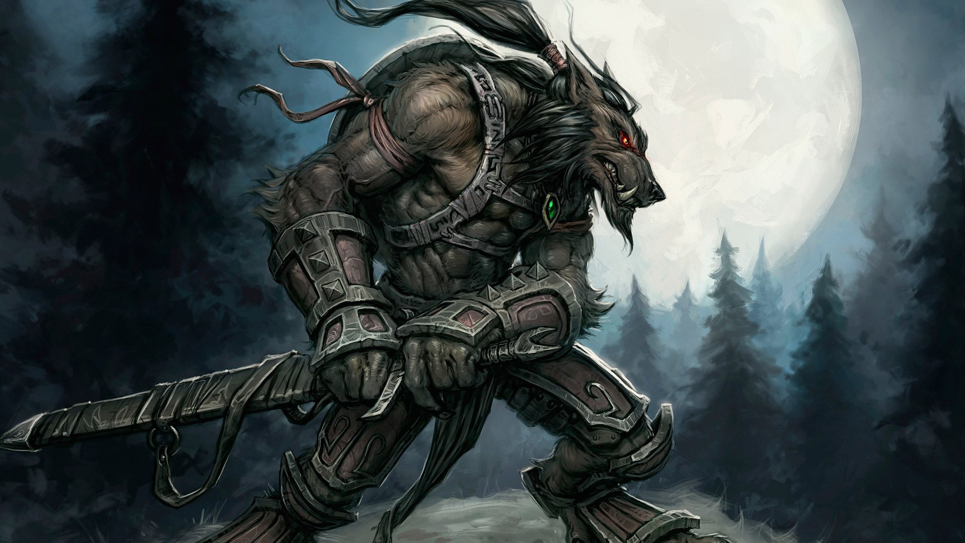 Fantasy War Wolf HD Wallpaper