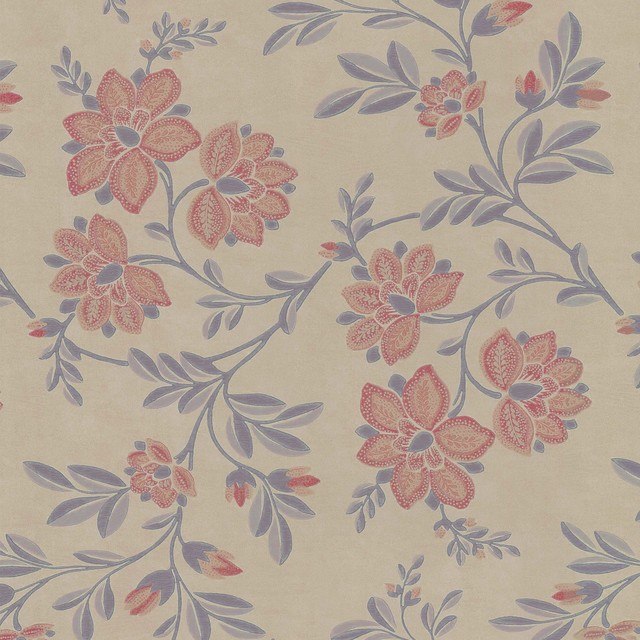 Little Greene Stitch Berry Wallpaper Traditional West