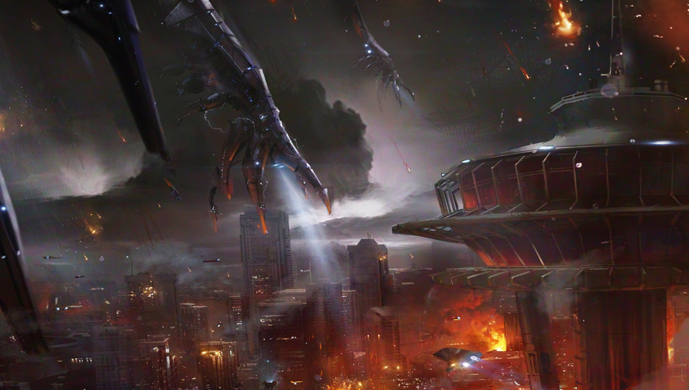 Fire The Reapers Attack Mass Effect Art Reaper Earth