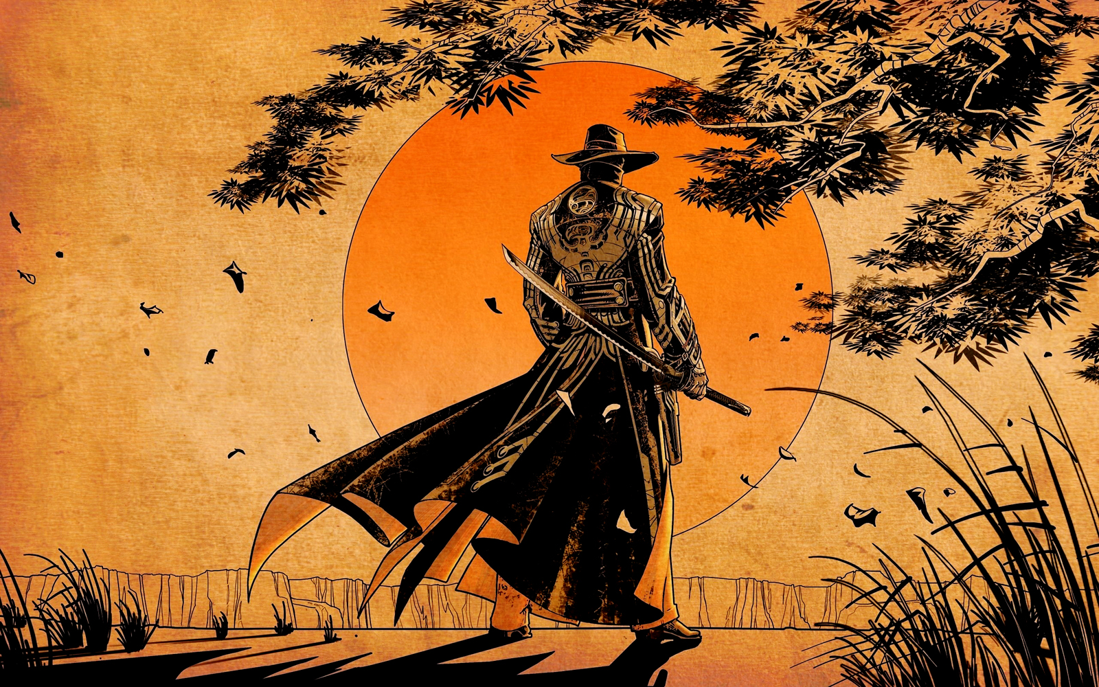Steel Western Samurai Game Wallpaper HD Background