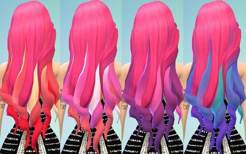 Pink Hair Chalked Ombre S At Ohmyglobsims Image Sims Updates
