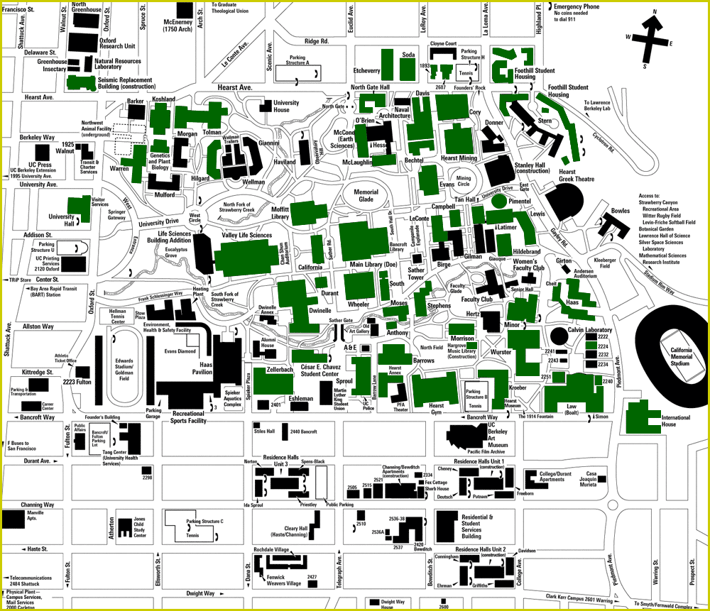 Uc Berkeley Campus Map