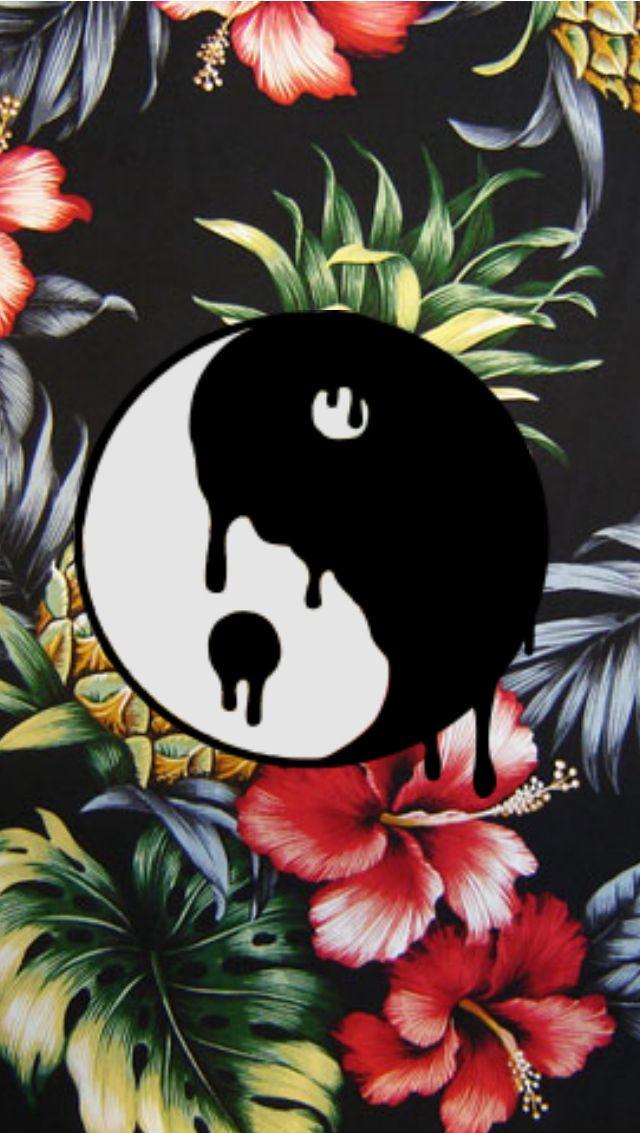 Ying Yang Rad Grunge Background Hipster Wallpaper Trippy