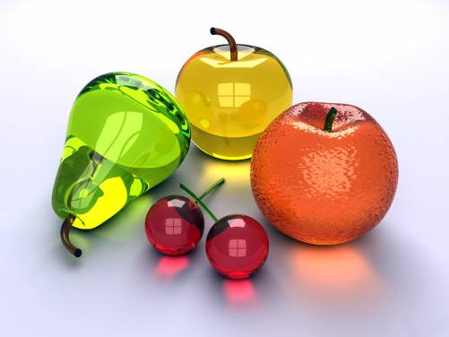 Glass Fruit Decoration 3d Graphics Desktop Wallpaper Hq