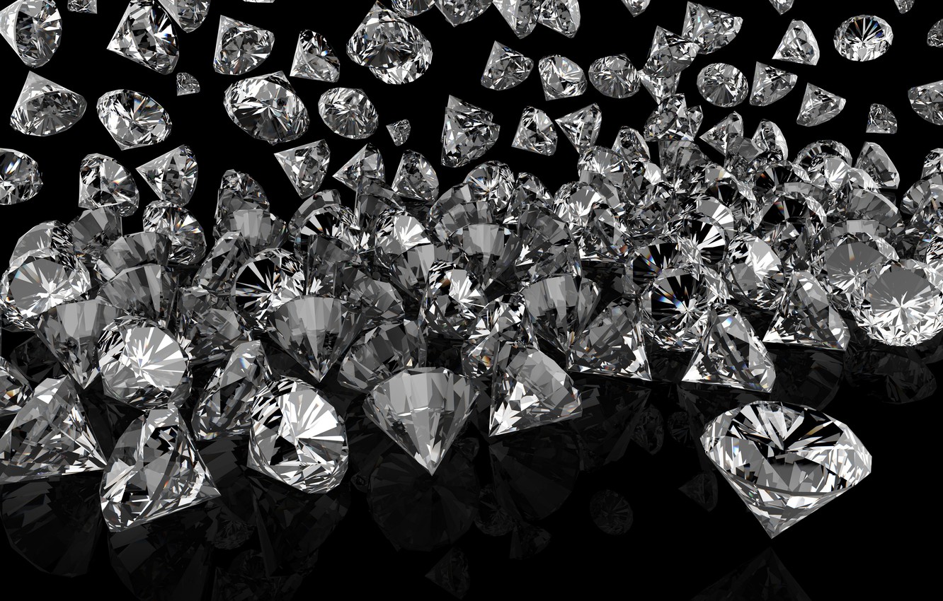 Wallpaper Diamonds Glow Brilliant Sparkle Glitter
