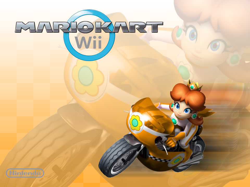 Mario Kart Wii Daisy Mach Bike Wallpaper